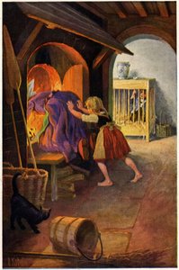 Literature. Fairy Tale. Hansel and Gretel and the Witch by Unbekannter Künstler