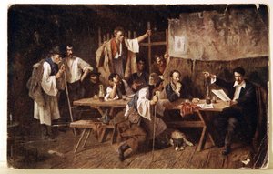 Literature. The Hungarian poet Petofi by Unbekannter Künstler