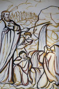 Lome Sacred Heart Cathedral: Moses Strikes Water from the Stone, Lome, Togo by Unbekannt