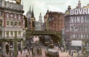 London - Ludgate Hill in the City of London, Early 20th Century