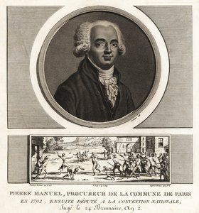 Louis Pierre Manuel, Writer, Procurer to the Commune of Paris, Guillotined 1793 by Unbekannt
