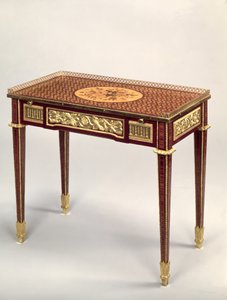 Louis XVI Marquetry Writing Desk, by Jean Henri Riesener