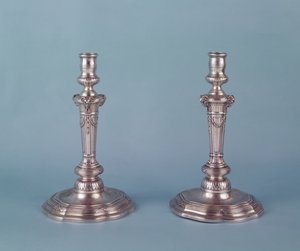 Louis XV silver candlesticks