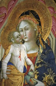 Madonna and child, Francesco di Gentile, 14th century, Piersanti museum, Matelica, Marche, Italy by Unbekannt