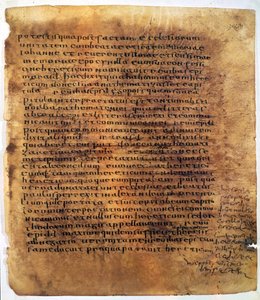 Manuscript scroll: a palimpseste by Unbekannter Künstler