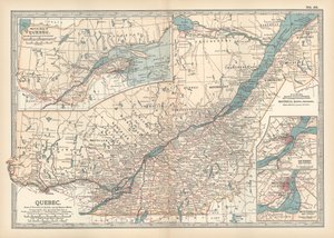 Map of Quebec, Canada by Unbekannter Künstler
