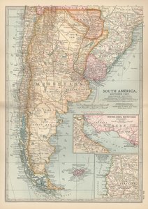 Map of Southern South America by Unbekannter Künstler