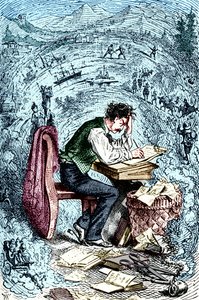 Mark Twain Writing 