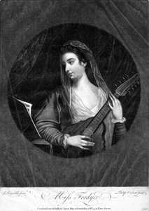 Miss Fordyce playing cittern