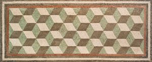 Mosaic with cubic perspective, first century BC, from the tablinum of a Roman villa, national museum of Rome, Rome, Italy by Unbekannter Künstler