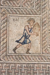 Mosaics in the Roman Agora (5th Century AD), Delphi, Peloponnese, Greece by Unknown