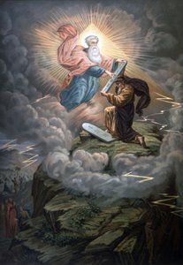 Moses Receiving the Tables of the Law by Unbekannter Künstler