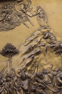 Moses Receiving the Ten Commandments by Unbekannt