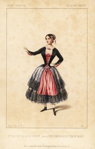 Mrs. Elisabeth Augustine Bressant as Nini Pompon in les Deux Compagnons du Tour de France, Theatre des Varietes by Unbekannter Künstler