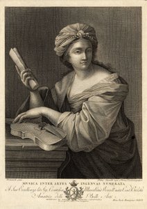 Music Among the Liberal Arts, Engraving by Pietro Savorelli After a Painting by Giovanni Francesco Romanelli