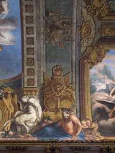 Mythological figures. Painted decor by Francois Perrier