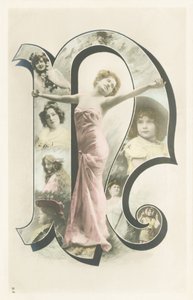 N: photo-portrait of a woman standing in a long pink drape