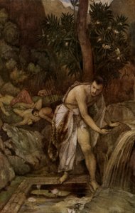 Nakula at the poisoned lake, Hindu myth by Unbekannter Künstler