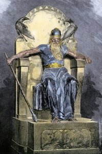 Nordic mythology: representation of the deity Wotan (Odin) by Unbekannter Künstler