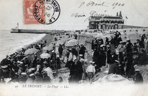 Treport: The Crowd of Holidaymakers on the Beach and Casino