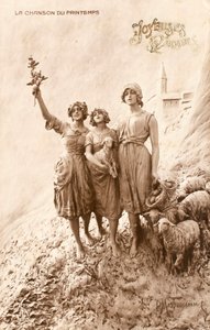 Spring Song, Shepherdess, Sheep