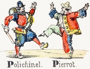 P - Polichinelle Pierrot - Child Entertainment Alphabet c.1890