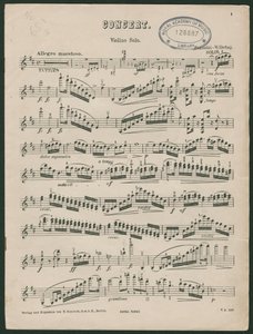Paganini Violin Concerto No 1, op 6 by Unbekannter Künstler