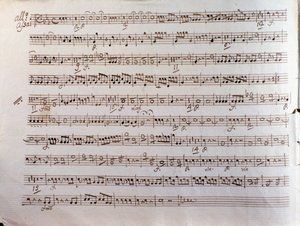 Page of Musical Score of a Sinfonia Concertante by Pleyel