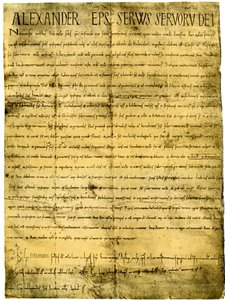 Papal bull of Pope Alexander II by Unbekannter Künstler