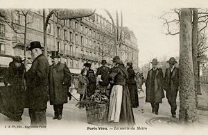 Paris Métro - Entrance with Art Nouveau Arch