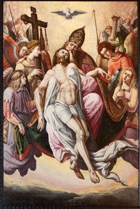 Parish church Sint-Dionysius of Lede. Interior. The choir. A painting. Assumption.