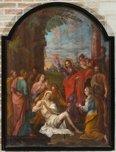 Parish Church (Parochiekerk Onze-Lieve-Vrouw-Hemelvaart). Interior. Painting. Raising Lazarus (?)