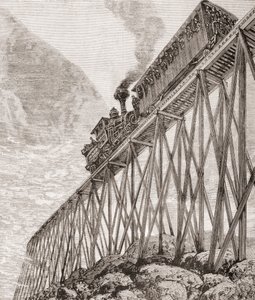 Part of a Four Kilometre Long Railway in New Hampshire, United States, Built for Recreational Trips and for Passengers to Enjoy Panoramic Views, c.1880, from 