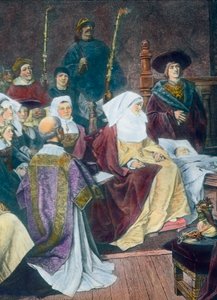 People Gather for a Christening by Unbekannter Künstler
