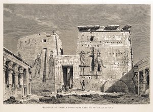 Peristyle of the Temple of Isis in the Island of Philae, Egypt - Illustration from the Atlas of Egypt