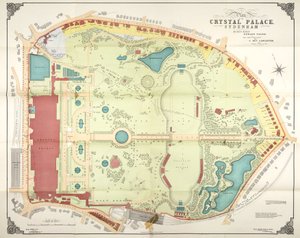 Plan of the Crystal Palace and grounds, Sydenham