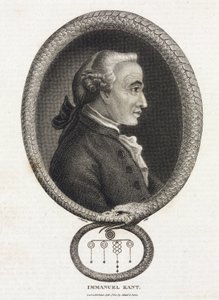 Portrait of Philosopher Immanuel Kant in a Frame Formed by a Serpent Biting Its Tail by Unbekannt