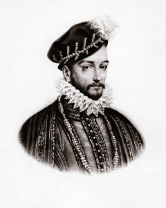 Portrait of Charles IX King of France, engraving by Unbekannter Künstler