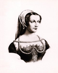Portrait of Claude de France Queen of France, engraving