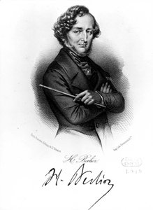 Portrait of Hector Berlioz (engraving, 19th century)