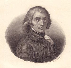 Portrait of Italian Poet Giuseppe Parini (1729-1799), copper engraving by Piotti from drawing by Andrea Appiani by William M. Timlin