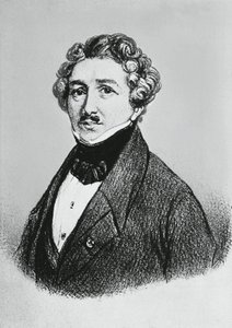 Portrait of Louis-Jacques-Mande Daguerre, French artist, physicist, and chemist