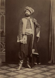 Portrait of a Man in Traditional Tunisian Dress Taken During the Expedition in Tunisia