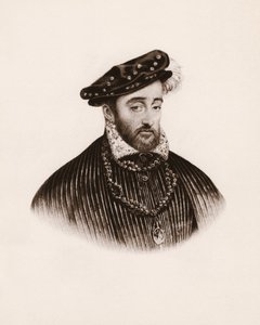 Portrait of the King of France Henry II, 19th Century Engraving by Unbekannter Künstler