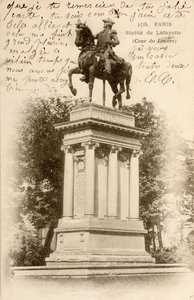 Statue of Lafayette, Cour du Louvre, Paris, France