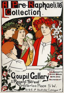 Pre-Raphaelite Exhibition at the Goupil Gallery, London, c. 1897 by Unbekannter Künstler