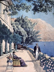 Presidential Holiday, Poincare at Eze les Pins by Unbekannter Künstler