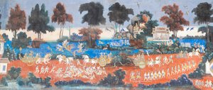 Reamker Frescoes Adorning the Walls of the Royal Palace Complex in Phnom Penh, Cambodia by Unbekannter Künstler