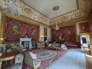 Red Tapestry Drawing Room, Nottinghamshire, England
