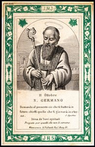 Representation of Saint Germain, Early 20th Century by Unbekannter Künstler